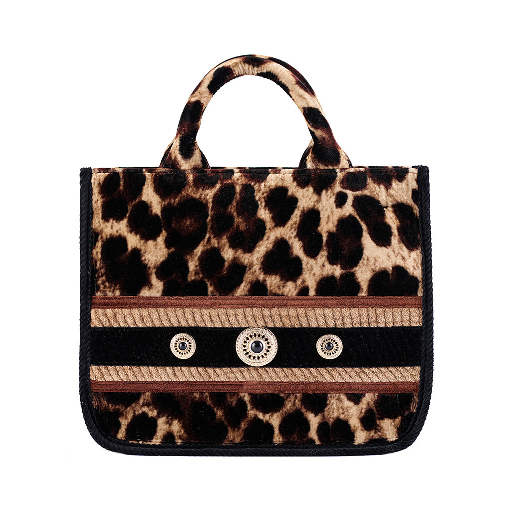 Meribel Leo Velvet Tote by Viamailbag