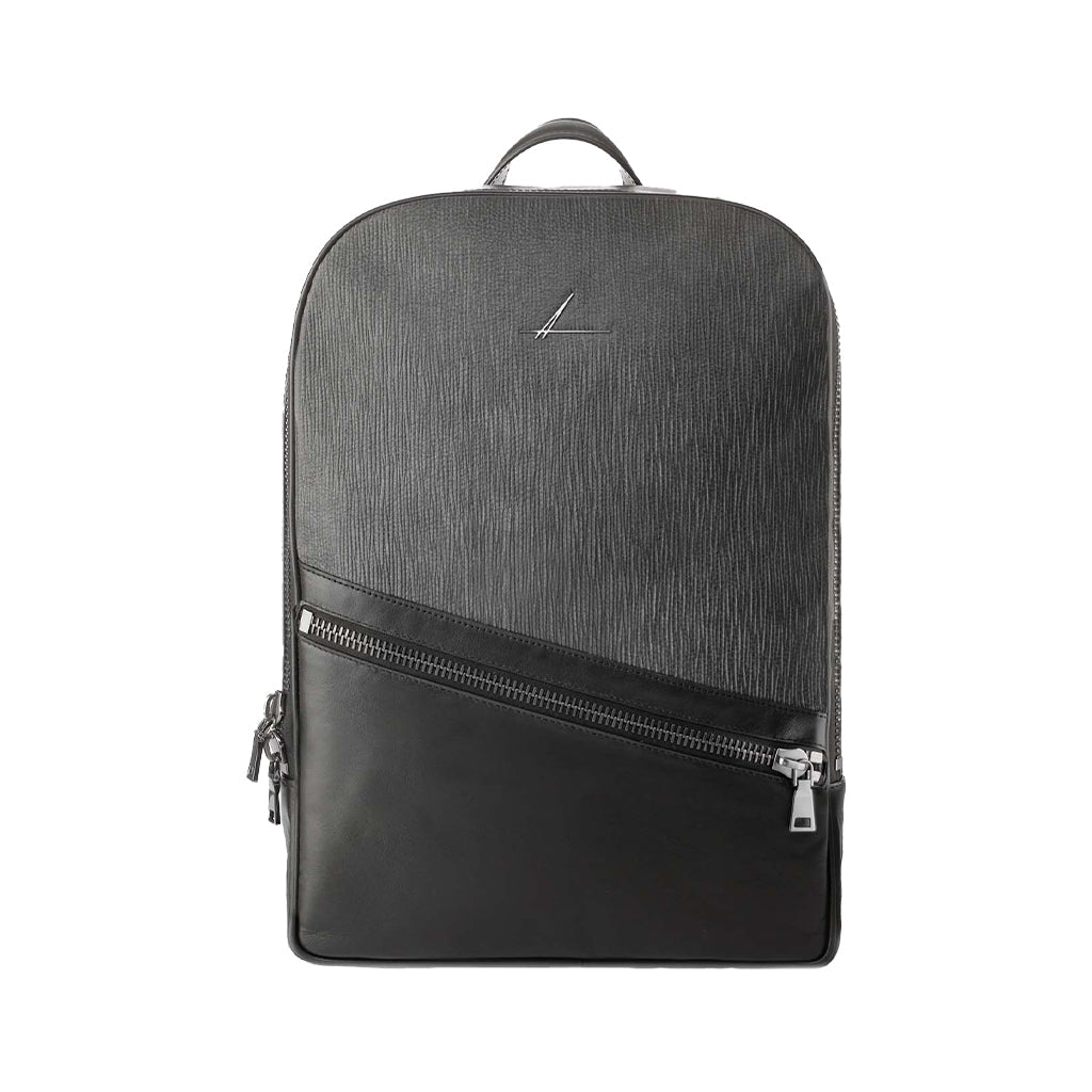 Alberto Olivero Diagonal Leather Backpack - Multicolor Lining