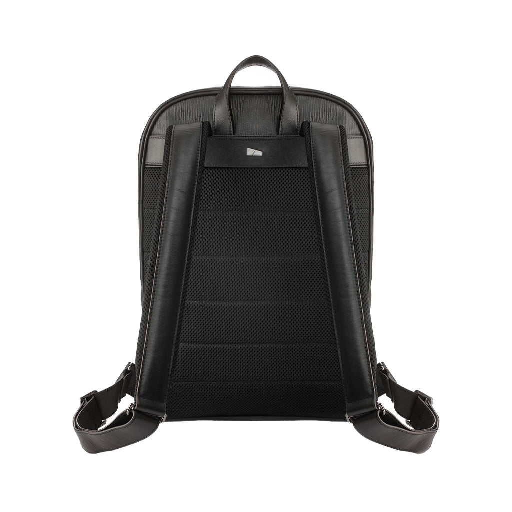 Alberto Olivero Diagonal Leather Backpack - Multicolor Lining