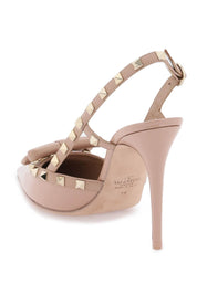 Valentino Garavani Rockstud Bow Slingback Pumps   Beige