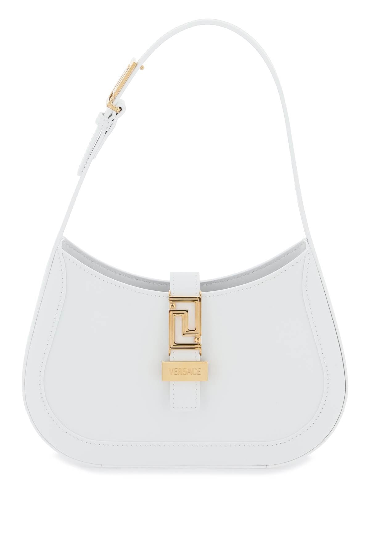 Versace Greca Goddess Small Hobo Bag   White