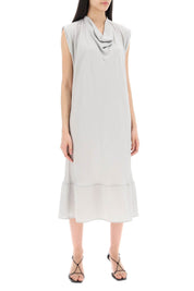 Lemaire Midi Dress With Diagonal Cut In   Grey