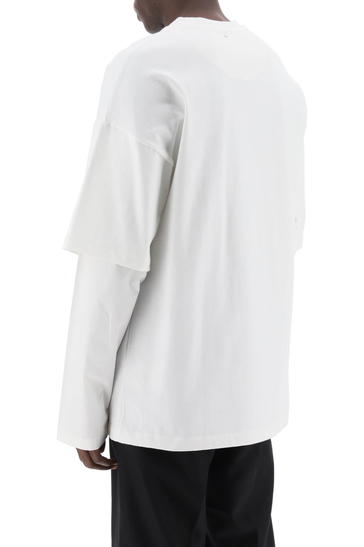 Oamc Long Sleeved Layered T Shirt   White