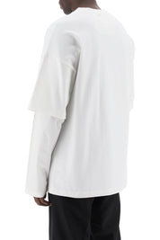 Oamc Long Sleeved Layered T Shirt   White