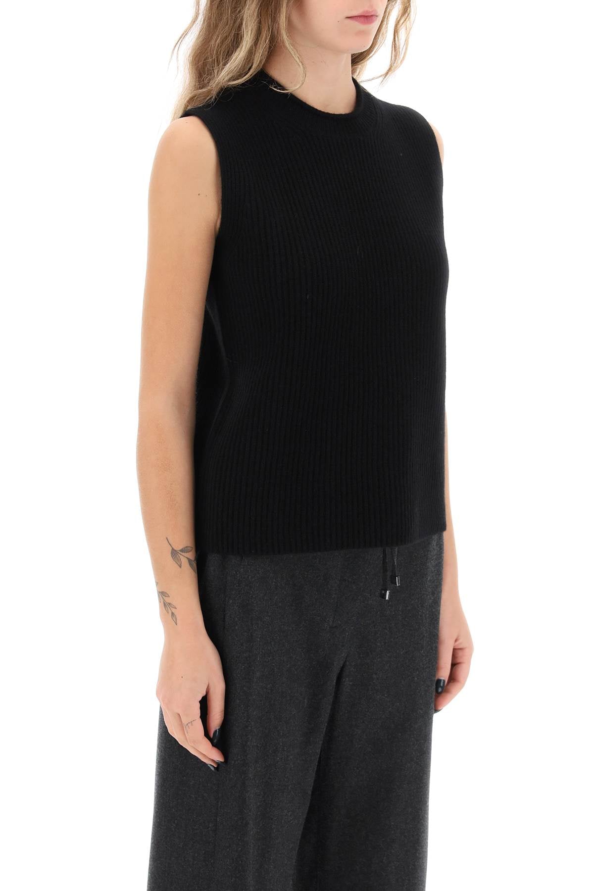 Guest In Residence Layer Up Cashmere Vest   Black