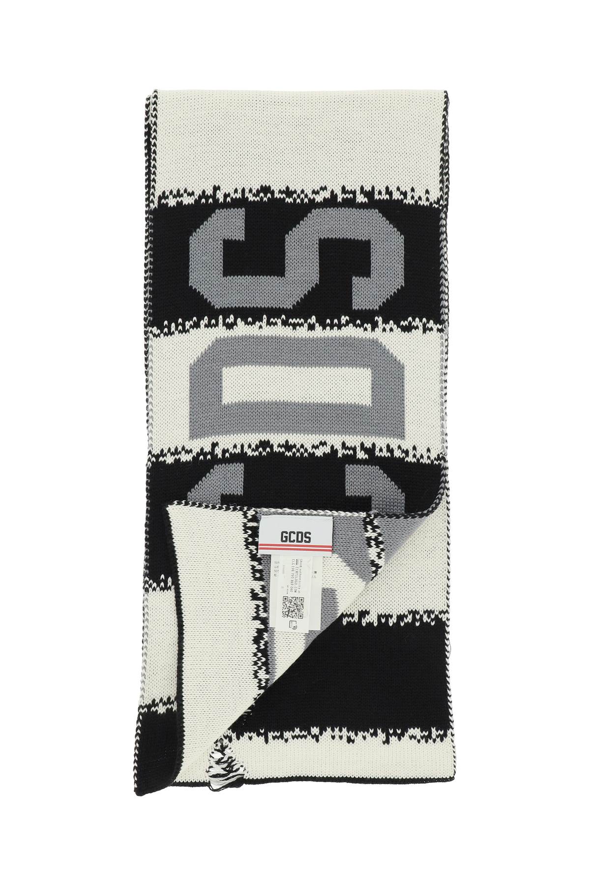 Gcds Wool Blend Scarf   White