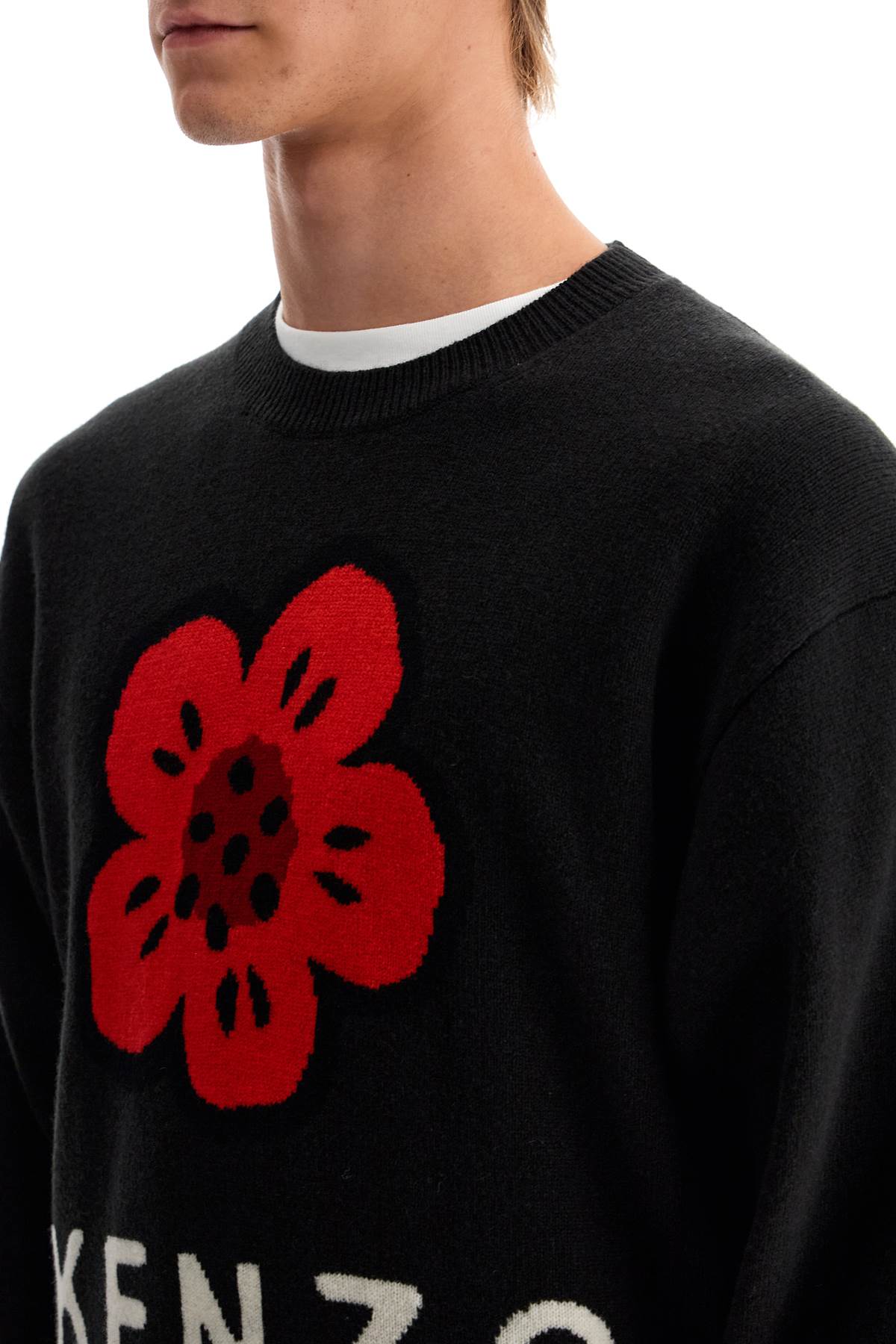 Kenzo Boke Flower Wool Sweater   Black