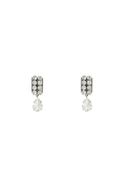 Alessandra Rich Dangling Clip On Earrings   Silver