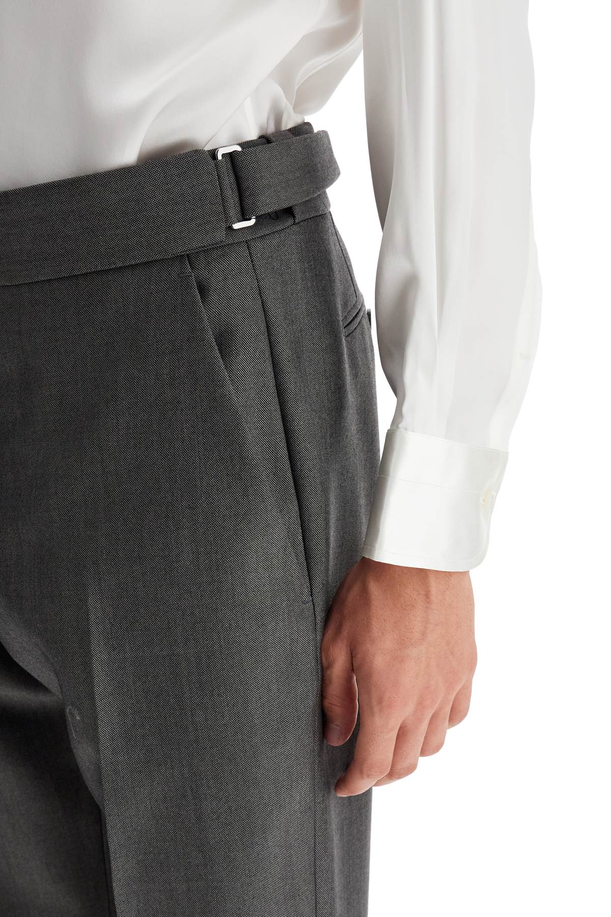 Tom Ford Atticus Wool And Mohair Mikado Trousers   Grey