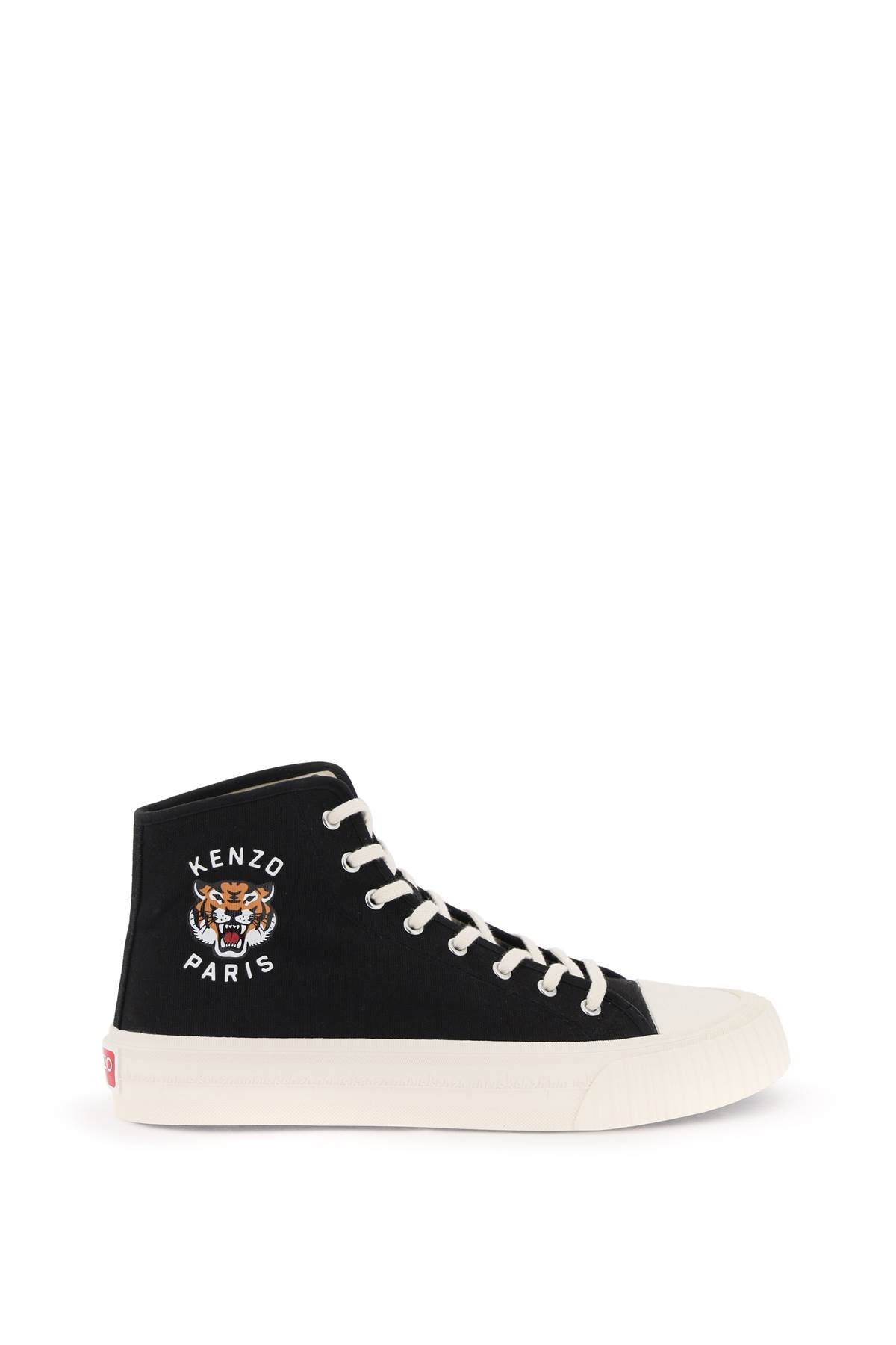 Kenzo Canvas High Top Sneakers   Black