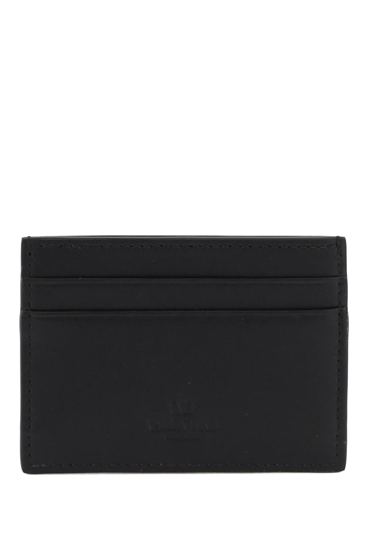 Valentino Garavani Leather Vltn Cardholder   Black