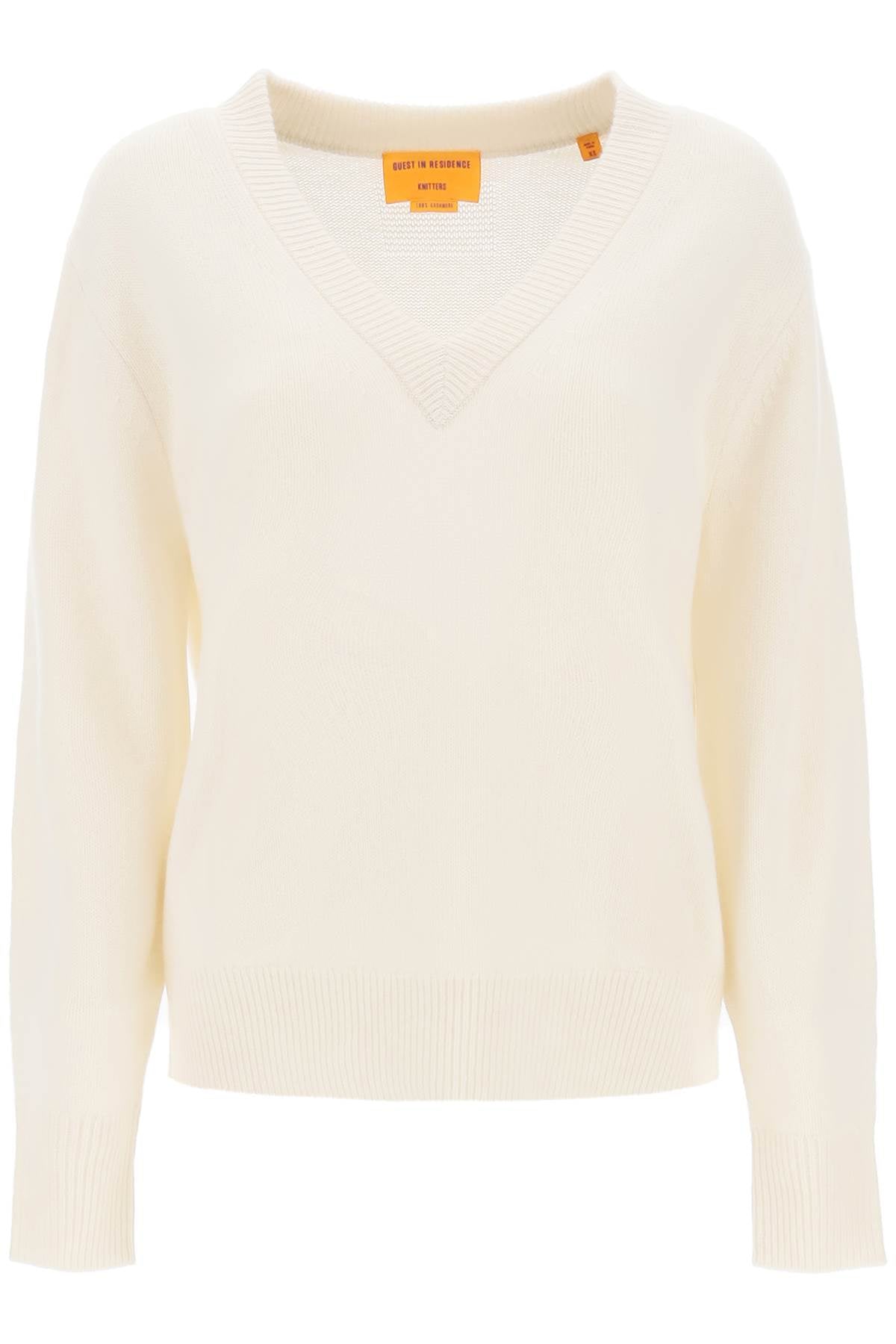 Guest In Residence The V Cashmere Sweater   White