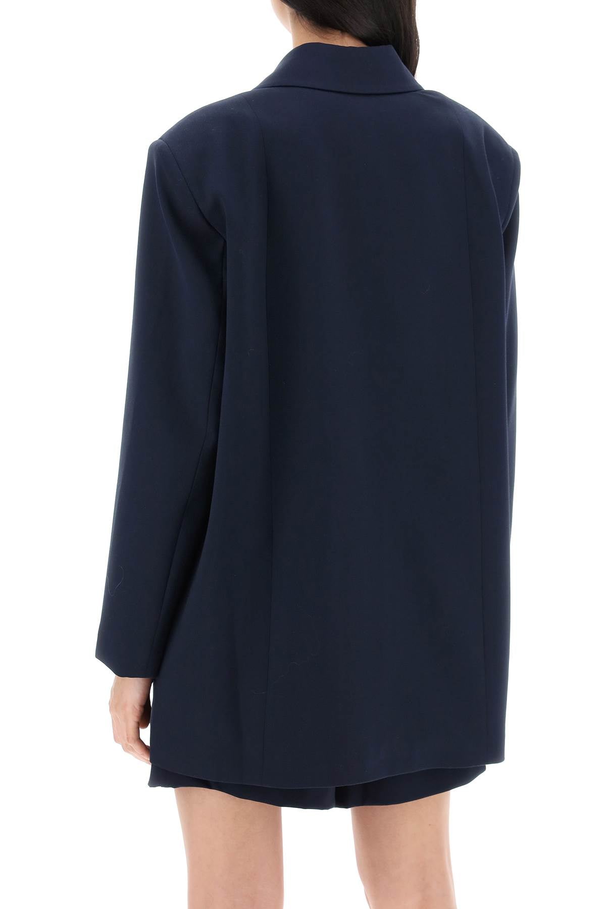 Ganni Oversized Double Bre   Blue