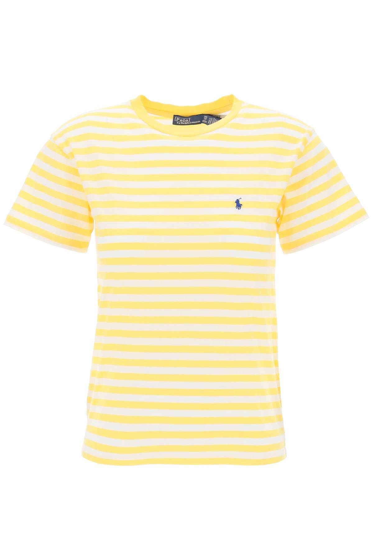 Polo Ralph Lauren Striped Crewneck T Shirt   White