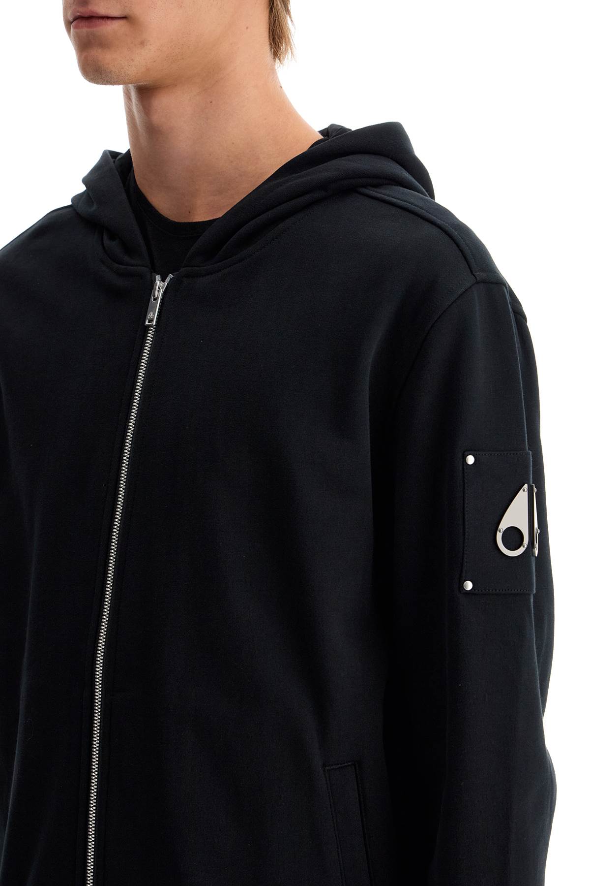 Moose Knuckles Hartsfield Zip Up Sweat   Black