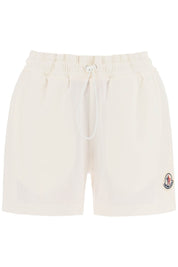 Moncler Sporty Shorts With Nylon Inserts   White