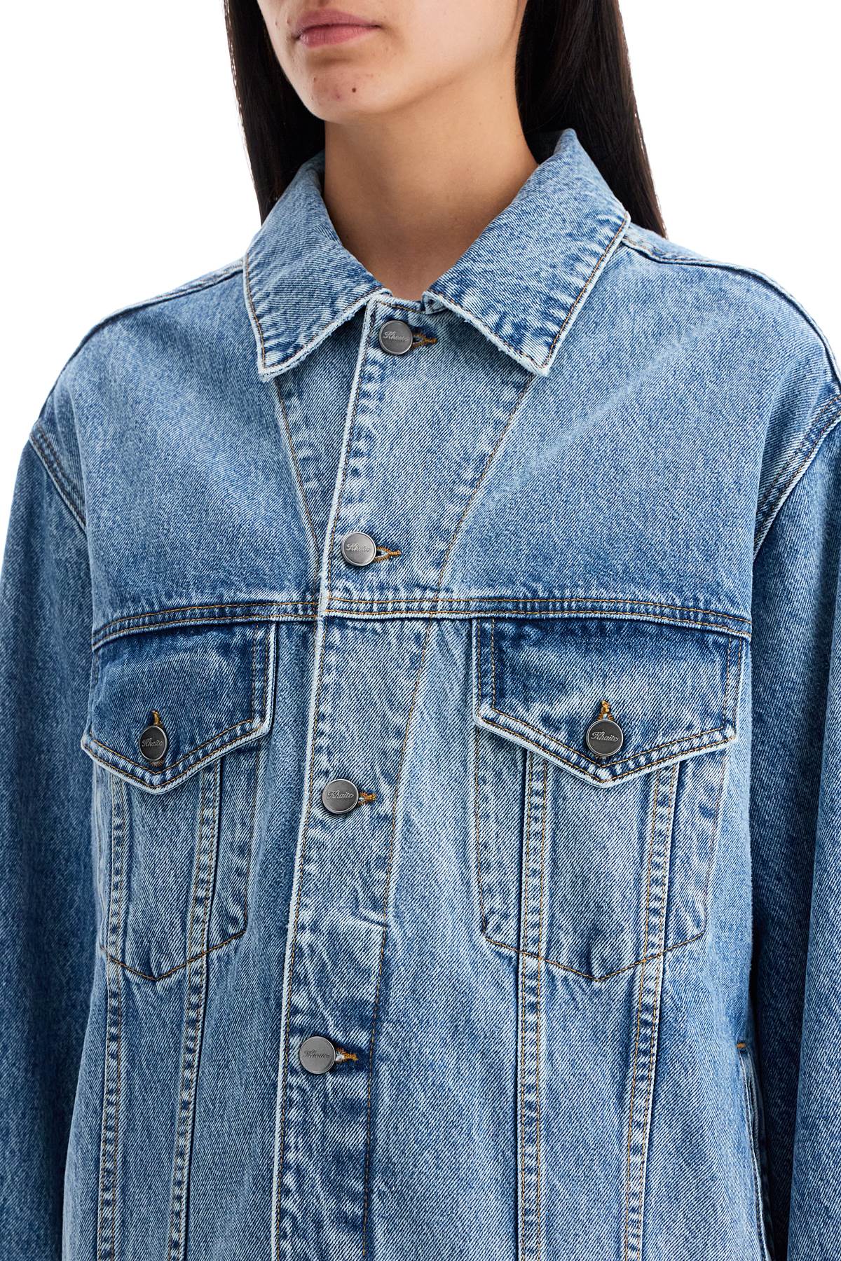 Khaite Denim Grizzo Jacket In   Blue