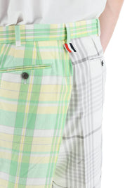 Thom Browne Funmix Madras Cotton Shorts   White