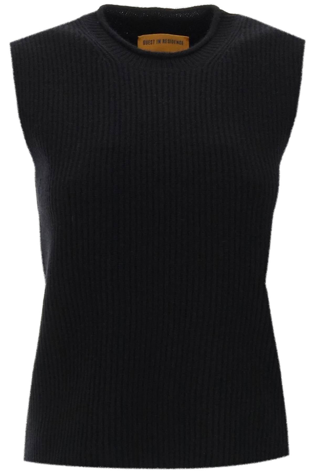 Guest In Residence Layer Up Cashmere Vest   Black