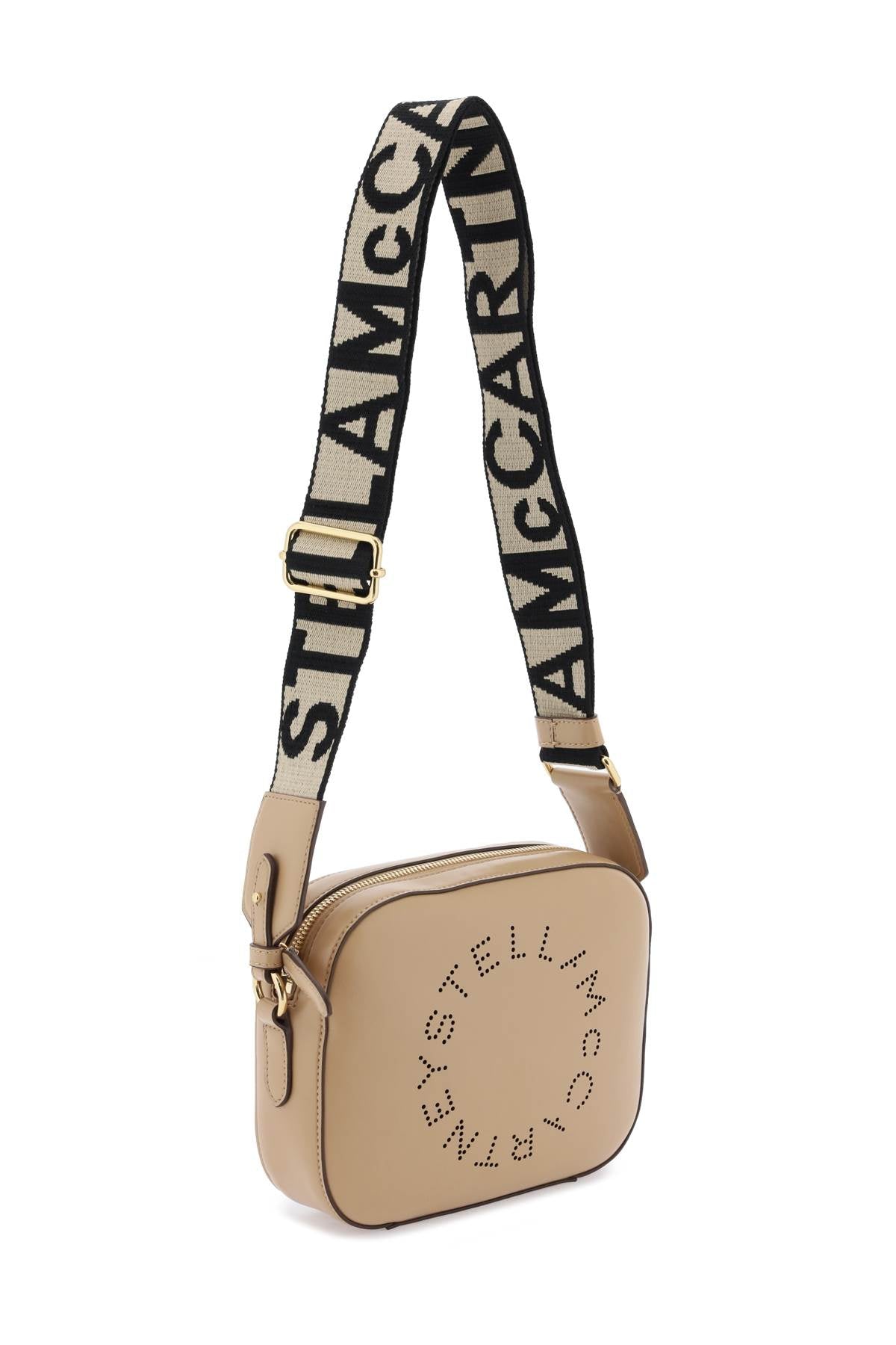 Stella Mc Cartney Camera Bag With Perforated Stella Logo   Brown