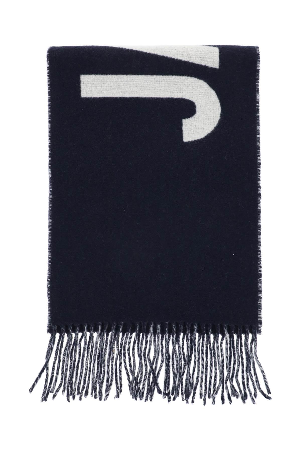 Jacquemus Logo Wool Scarf   Blue