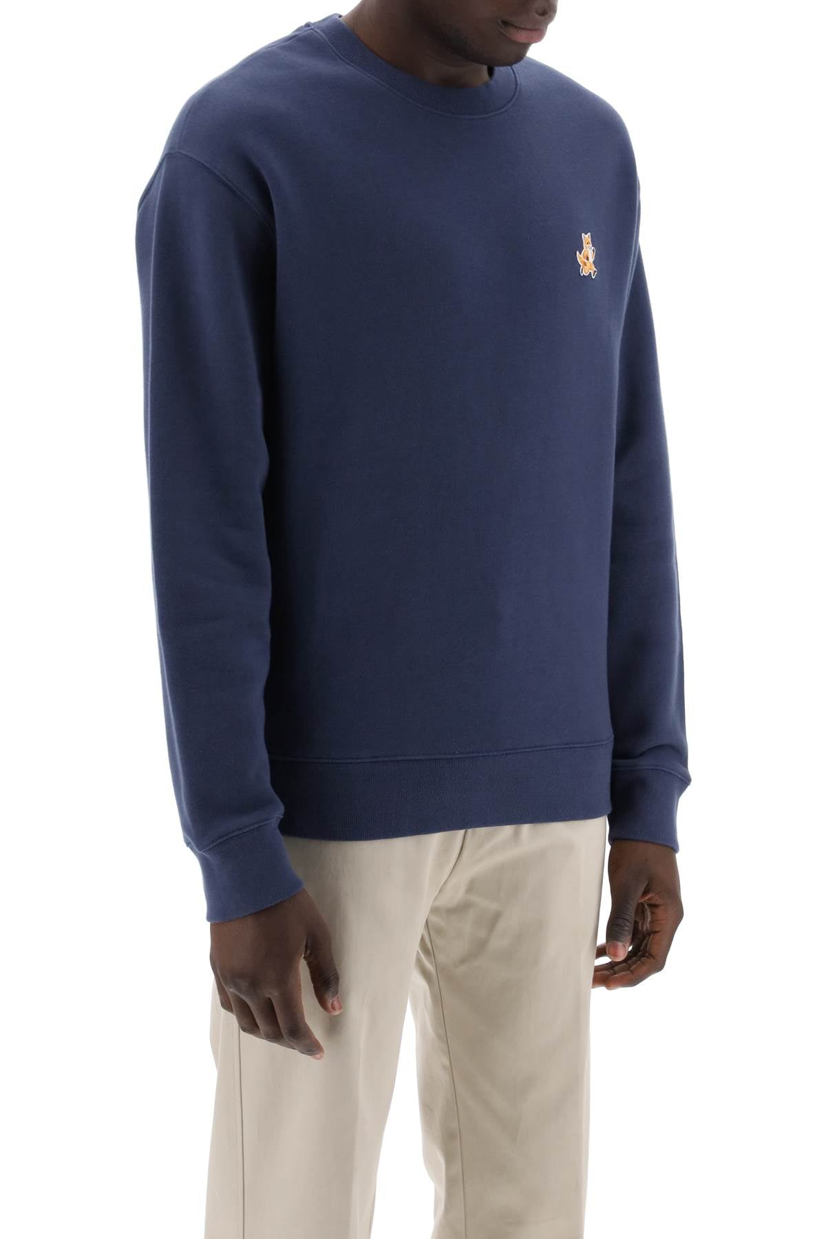 Maison Kitsune Replace With Double Quotespeedy Fox Comfort Fit Sweat   Blue