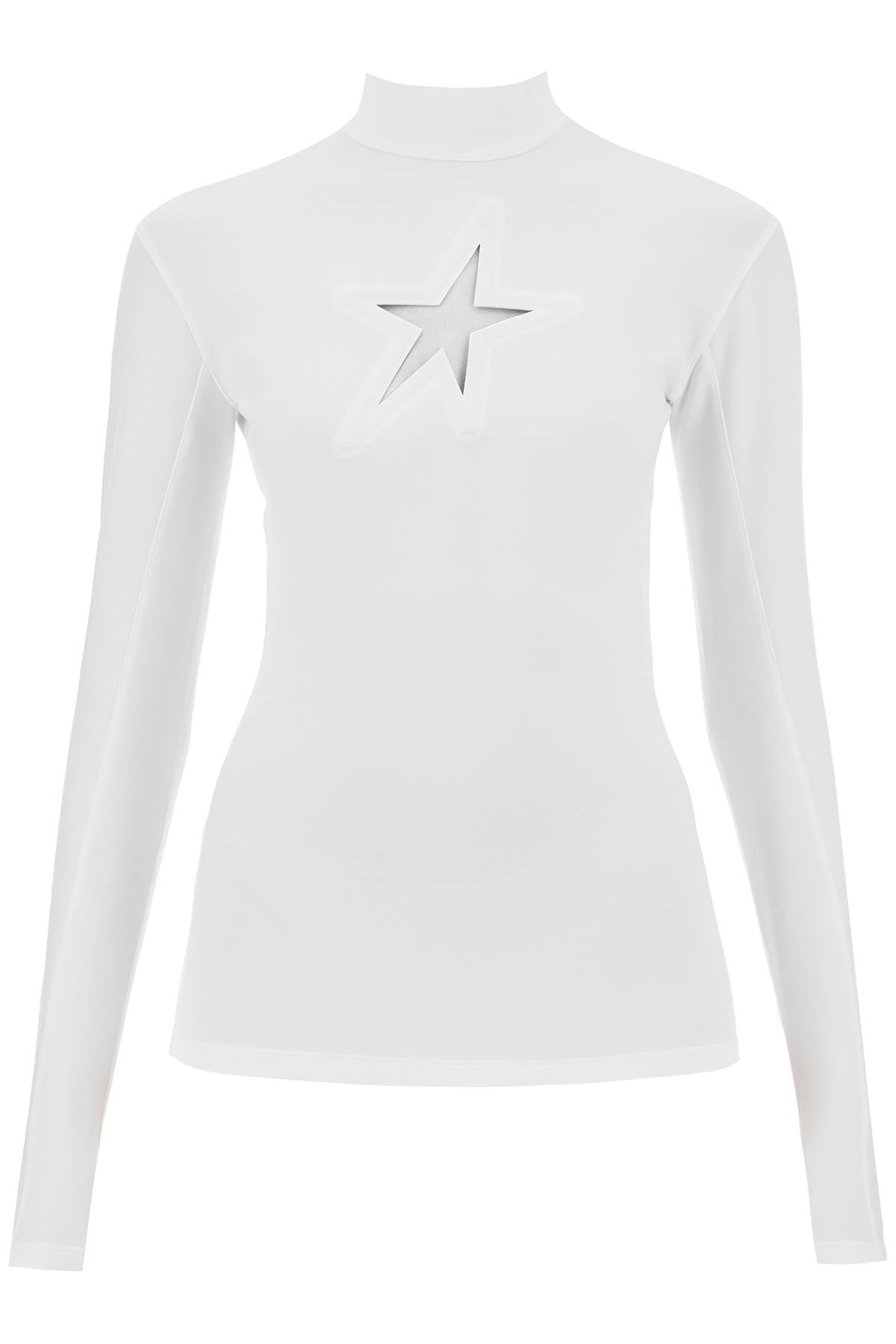 Mugler Long Sleeved Star Top For   White