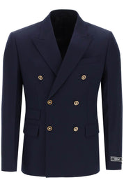 Versace Tailored Jacket With Medusa Buttons   Blue