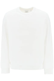 Burberry 'Rayner' Crew Neck Sweatshirt With Equestrian Knight   White