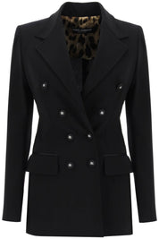 Dolce & Gabbana Turlington Jacket In Milano Stitch   Black