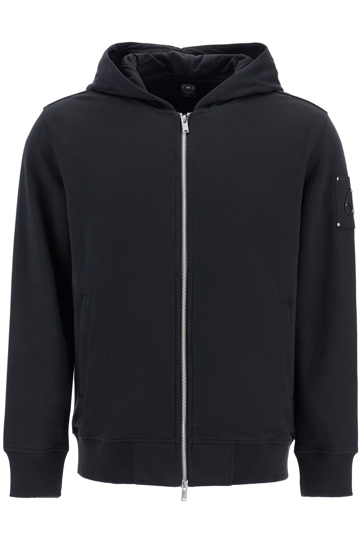 Moose Knuckles Hartsfield Zip Up Sweat   Black