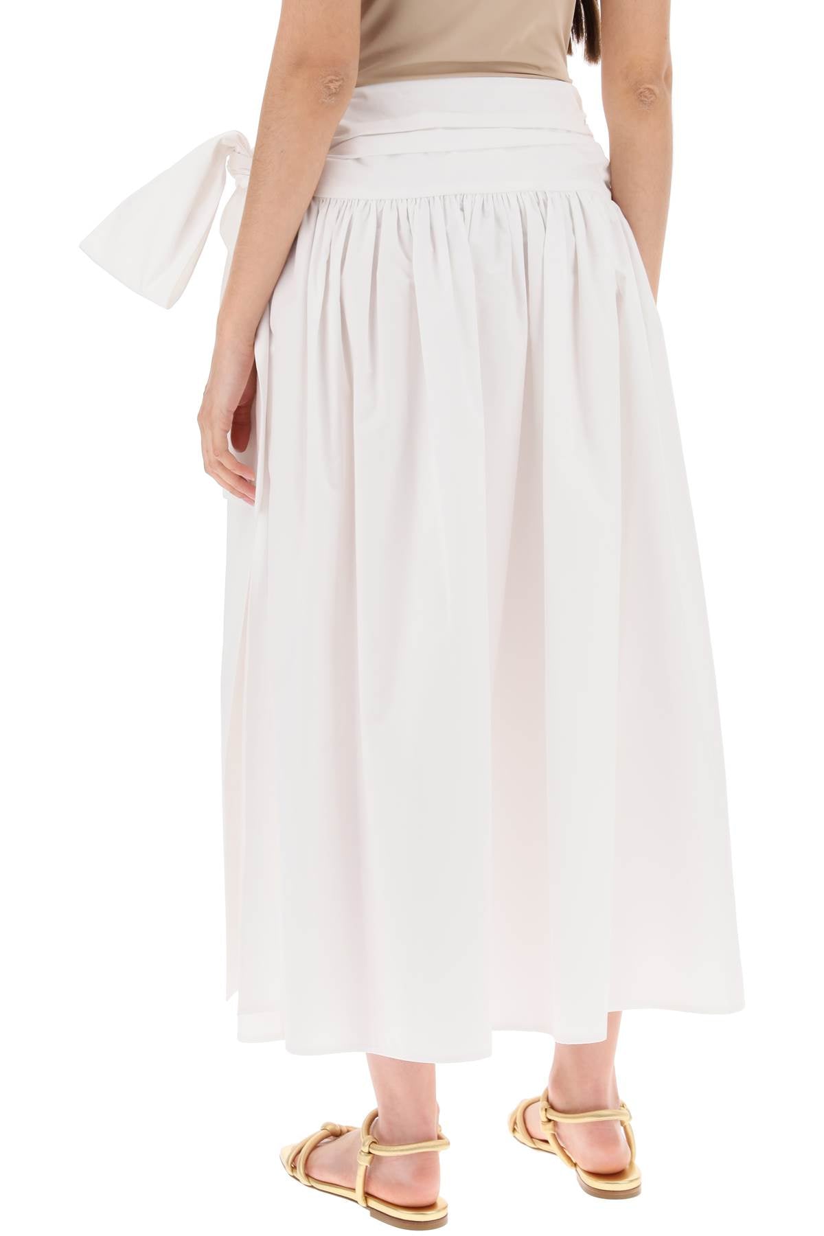 Magda Butrym Cotton Midi Skirt For Women   White