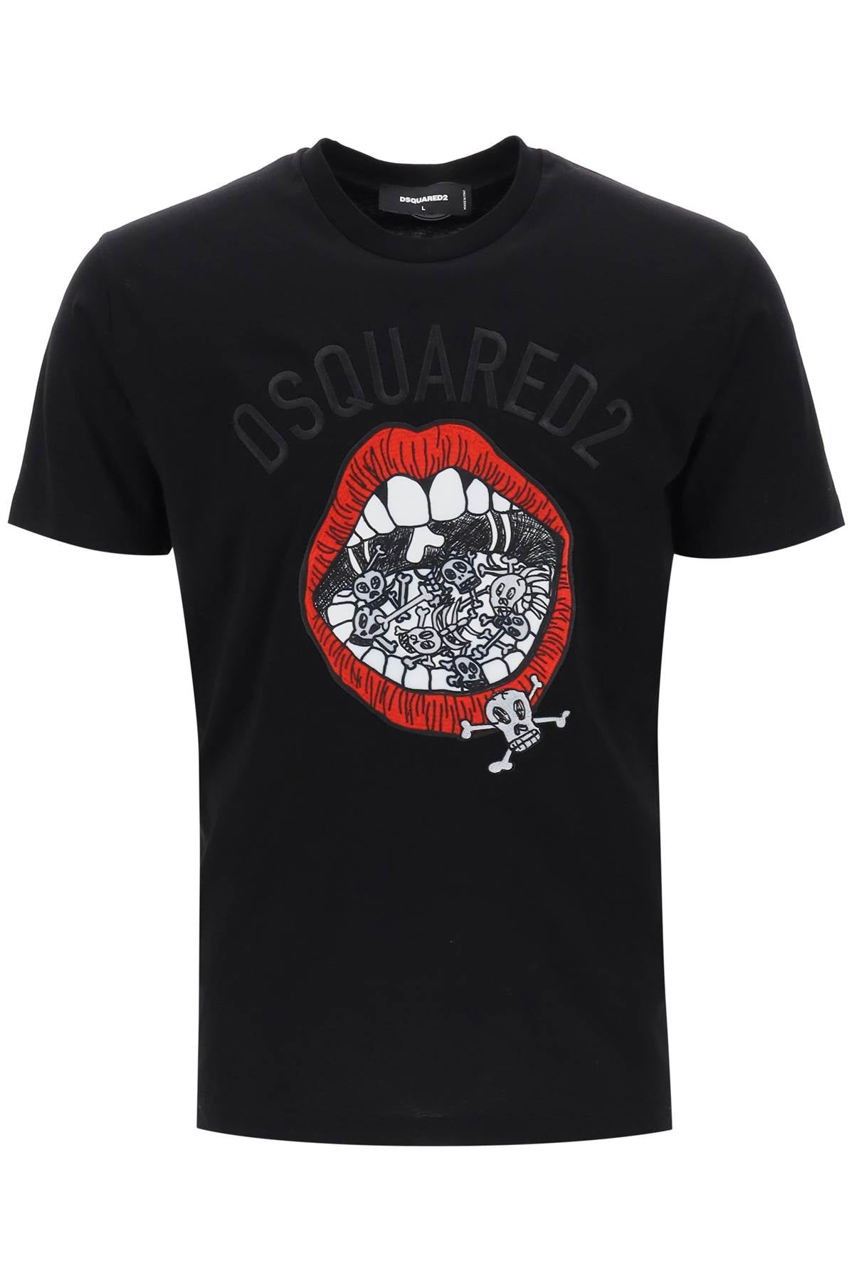 Dsquared2 Cool Fit Embroidered Tee   Black