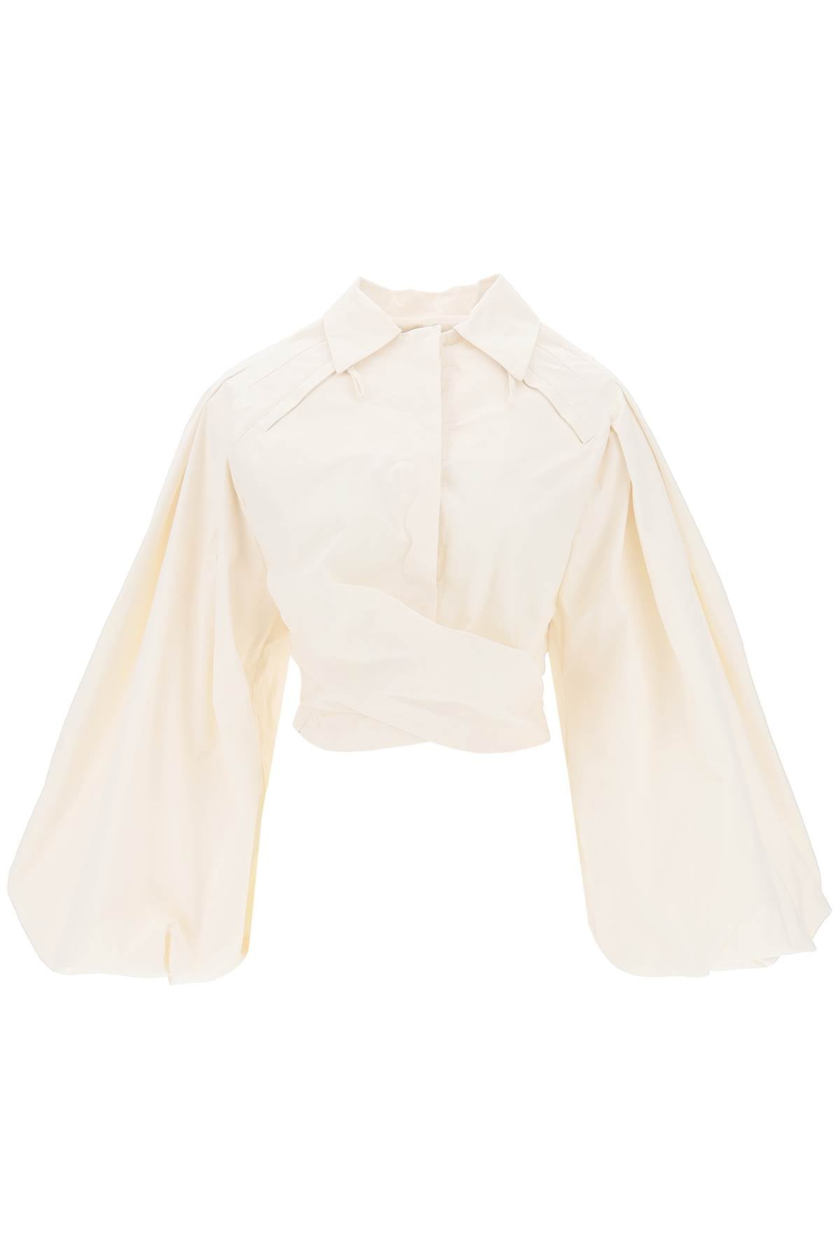 Jacquemus Le Haute Bahia Boule Balloon Sleeve Shirt   White