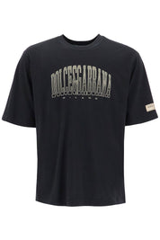 Dolce & Gabbana T Shirt With Logo Print   Black