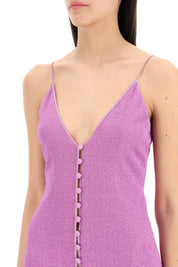 Oséree Lurex Knit Midi Dress In   Pink