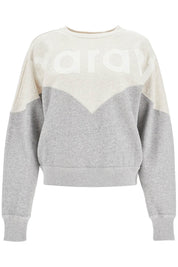 Isabel Marant Etoile Houston Sweatshirt With Flocked Logo   Grey