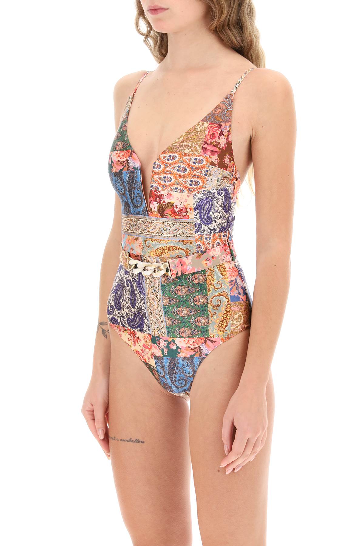 Zimmermann             Devi Plunge One Piece Swimsuit   Multicolor