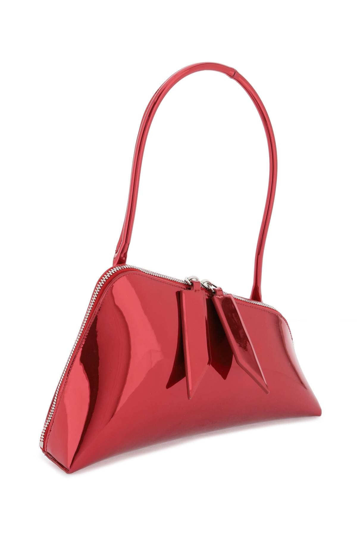 The Attico Mirror Effect Sunrise Shoulder Bag   Red