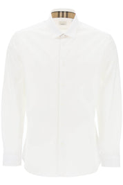 Burberry Sherfield Shirt In Stretch Cotton   White