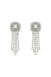 Alessandra Rich Dangling Clip On Earrings   Silver