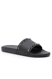 Valentino Garavani 'Rockstud' Slides   Black