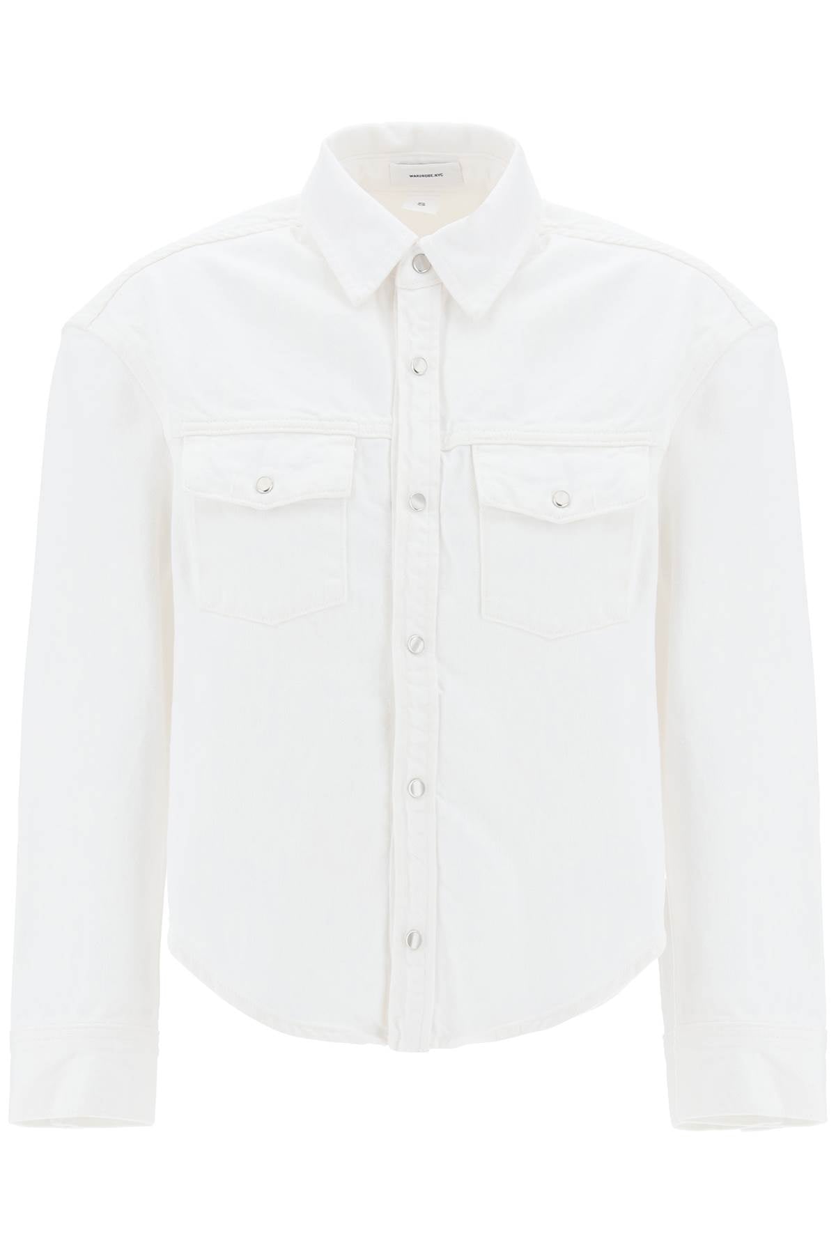 Wardrobe.Nyc Boxy Denim Overshirt   White