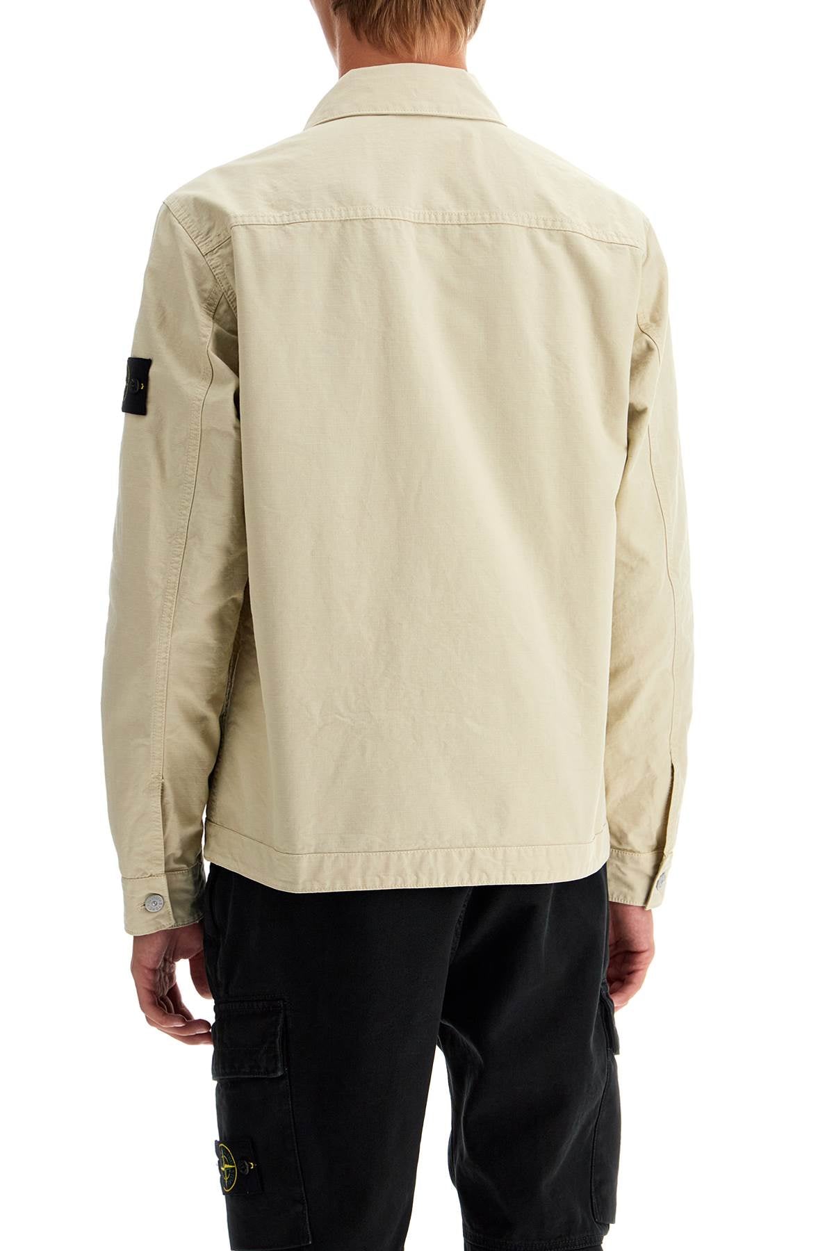 Stone Island Cotton Ripstop Overshirt   Neutral