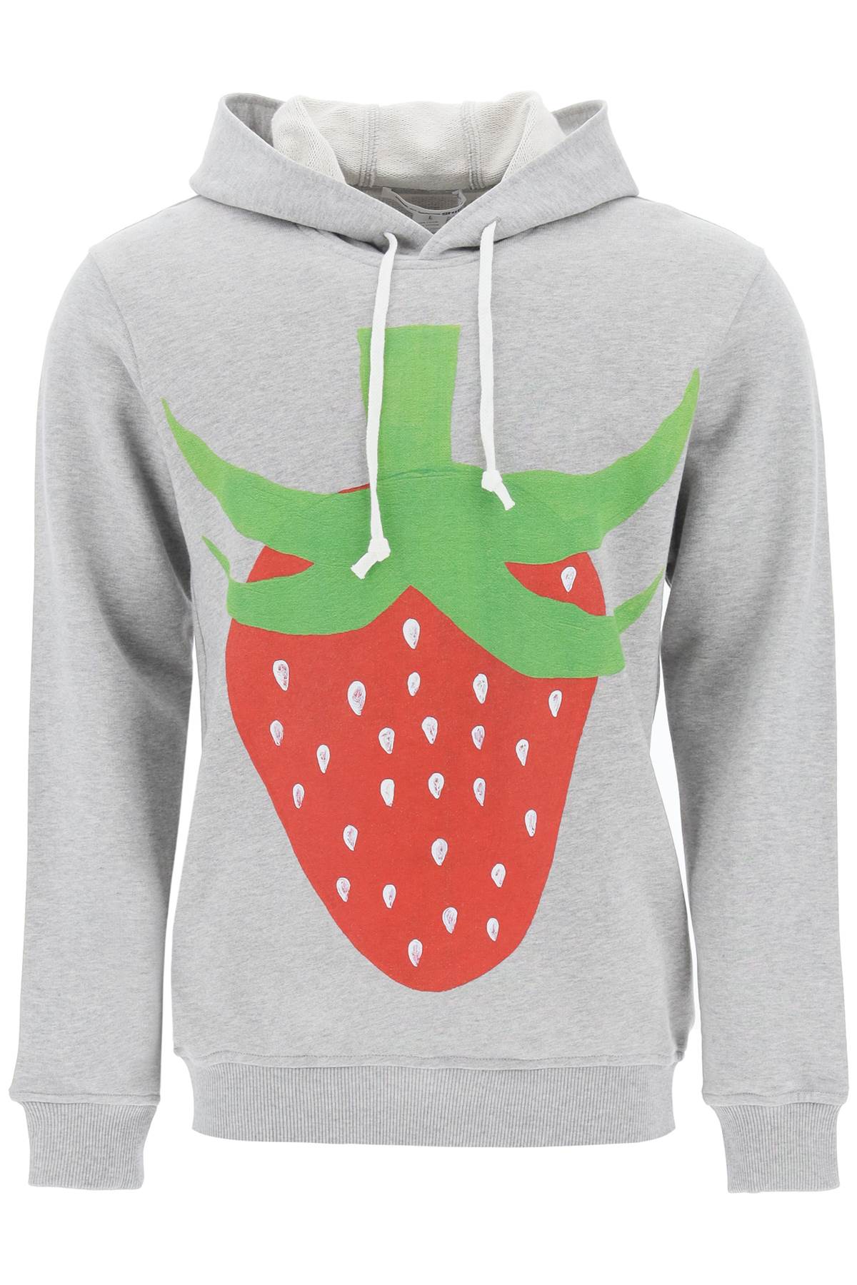 Comme Des Garcons Shirt Strawberry Printed Hoodie   Grey