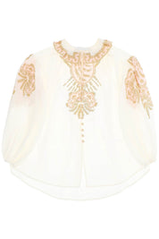 Zimmermann Replace With Double Quoteramie Blouse Made   White