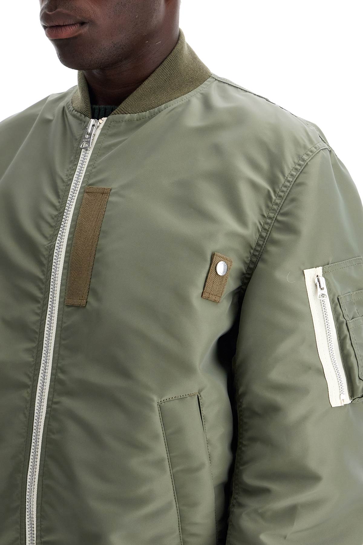 Sacai Nylon Bomber Jacket   Khaki