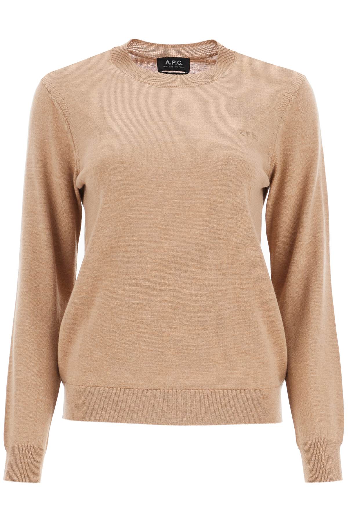 A.P.C. Wool Crewneck Pullover   Beige