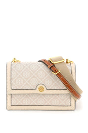 Tory Burch T Monogram Jacquard Shoulder Bag   Beige