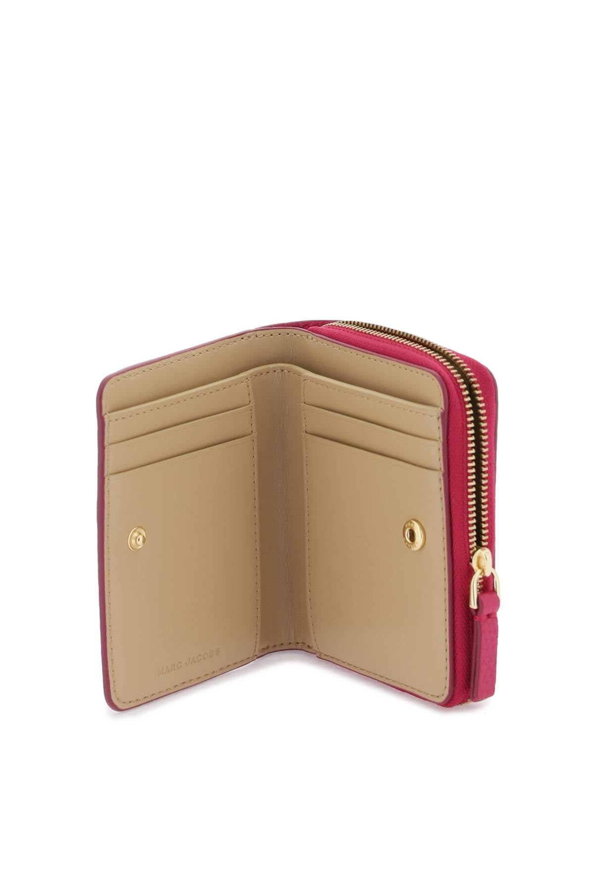 Marc Jacobs The Leather Mini Compact Wallet   Fuchsia